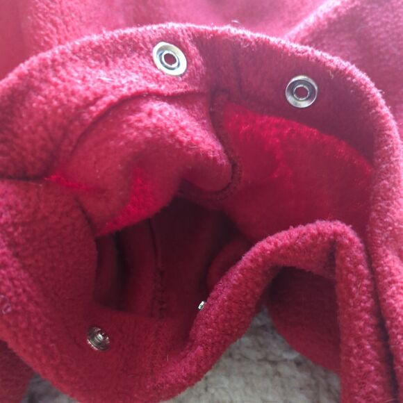 Vintage Baby B'gosh 18 Month Red Fleece Polar Bear Jump Suit Unique Unisex XMAS - Picture 4 of 7